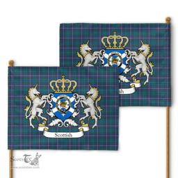 Scottish Douglas Clan Badge Tartan Coat of Arm Garden Flag - Tartan Plaid Flags Scottish Plaid Tartan Plaid - ScotsTee - scotstee.com
