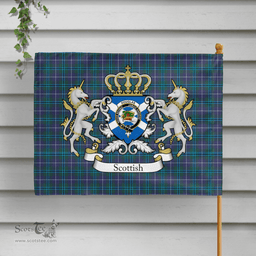 Scottish Douglas Clan Badge Tartan Coat of Arm Garden Flag - Tartan Plaid Flags Scottish Plaid Tartan Plaid - ScotsTee - scotstee.com