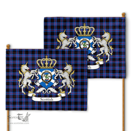 Scottish Maule Clan Badge Tartan Coat of Arm Garden Flag - Tartan Plaid Flags Scottish Plaid Tartan Plaid - ScotsTee - scotstee.com