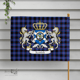 Scottish Maule Clan Badge Tartan Coat of Arm Garden Flag - Tartan Plaid Flags Scottish Plaid Tartan Plaid - ScotsTee - scotstee.com