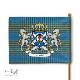 Scottish Laing Clan Badge Tartan Coat of Arm Garden Flag - Tartan Plaid Flags Scottish Plaid Tartan Plaid - ScotsTee - scotstee.com