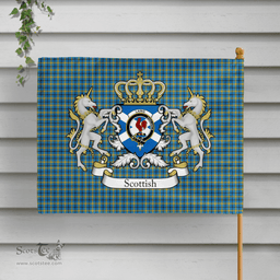 Scottish Laing Clan Badge Tartan Coat of Arm Garden Flag - Tartan Plaid Flags Scottish Plaid Tartan Plaid - ScotsTee - scotstee.com