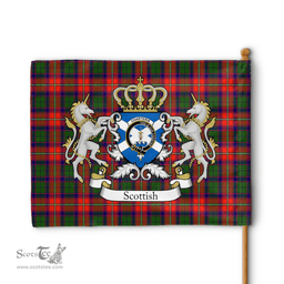 Scottish Charteris Earls Of Wemyss Clan Badge Tartan Coat of Arm Garden Flag - Tartan Plaid Flags Scottish Plaid Tartan Plaid - ScotsTee - scotstee.com