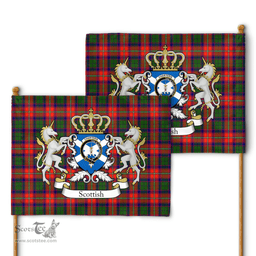 Scottish Charteris Earls Of Wemyss Clan Badge Tartan Coat of Arm Garden Flag - Tartan Plaid Flags Scottish Plaid Tartan Plaid - ScotsTee - scotstee.com