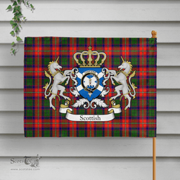 Scottish Charteris Earls Of Wemyss Clan Badge Tartan Coat of Arm Garden Flag - Tartan Plaid Flags Scottish Plaid Tartan Plaid - ScotsTee - scotstee.com
