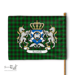 Scottish Kinnear Clan Badge Tartan Coat of Arm Garden Flag - Tartan Plaid Flags Scottish Plaid Tartan Plaid - ScotsTee - scotstee.com