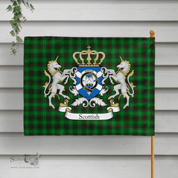 Scottish Kinnear Clan Badge Tartan Coat of Arm Garden Flag - Tartan Plaid Flags Scottish Plaid Tartan Plaid - ScotsTee - scotstee.com