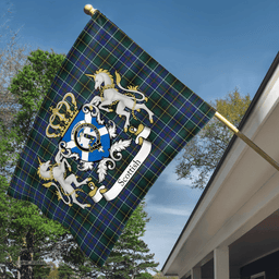 Scottish Macinnes Clan Badge Tartan Coat of Arm Garden Flag - Tartan Plaid Flags Scottish Plaid Tartan Plaid - ScotsTee - scotstee.com
