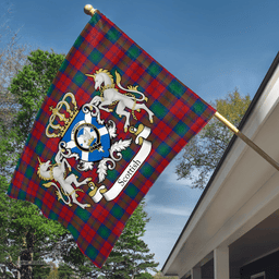 Scottish Lindsay Clan Badge Tartan Coat of Arm Garden Flag - Tartan Plaid Flags Scottish Plaid Tartan Plaid - ScotsTee - scotstee.com