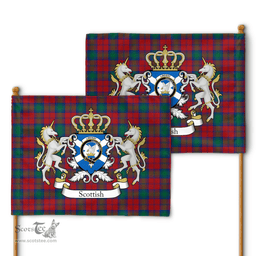 Scottish Lindsay Clan Badge Tartan Coat of Arm Garden Flag - Tartan Plaid Flags Scottish Plaid Tartan Plaid - ScotsTee - scotstee.com