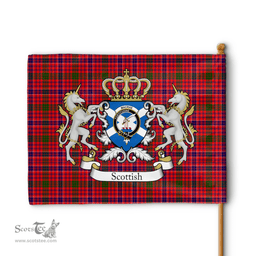 Scottish Macrae Clan Badge Tartan Coat of Arm Garden Flag - Tartan Plaid Flags Scottish Plaid Tartan Plaid - ScotsTee - scotstee.com