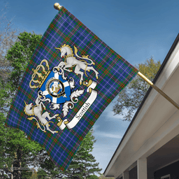 Scottish Edmonstone Of Duntreath Clan Badge Tartan Coat of Arm Garden Flag - Tartan Plaid Flags Scottish Plaid Tartan Plaid - ScotsTee - scotstee.com