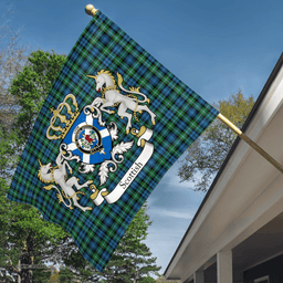 Scottish Lyon Clan Badge Tartan Coat of Arm Garden Flag - Tartan Plaid Flags Scottish Plaid Tartan Plaid - ScotsTee - scotstee.com