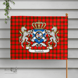 Scottish Macdonald Of Sleat Clan Badge Tartan Coat of Arm Garden Flag - Tartan Plaid Flags Scottish Plaid Tartan Plaid - ScotsTee - scotstee.com