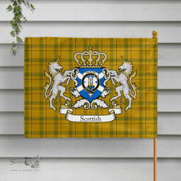 Scottish Houston Clan Badge Tartan Coat of Arm Garden Flag - Tartan Plaid Flags Scottish Plaid Tartan Plaid - ScotsTee - scotstee.com