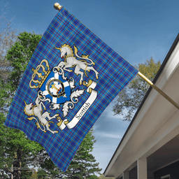 Scottish Mercer Clan Badge Tartan Coat of Arm Garden Flag - Tartan Plaid Flags Scottish Plaid Tartan Plaid - ScotsTee - scotstee.com