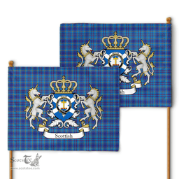 Scottish Mercer Clan Badge Tartan Coat of Arm Garden Flag - Tartan Plaid Flags Scottish Plaid Tartan Plaid - ScotsTee - scotstee.com