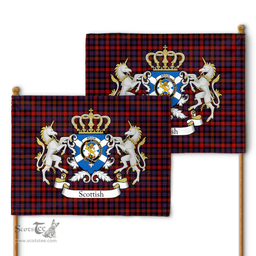 Scottish Broun Clan Badge Tartan Coat of Arm Garden Flag - Tartan Plaid Flags Scottish Plaid Tartan Plaid - ScotsTee - scotstee.com