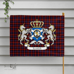Scottish Broun Clan Badge Tartan Coat of Arm Garden Flag - Tartan Plaid Flags Scottish Plaid Tartan Plaid - ScotsTee - scotstee.com