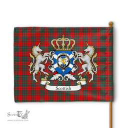 Scottish Cumming Clan Badge Tartan Coat of Arm Garden Flag - Tartan Plaid Flags Scottish Plaid Tartan Plaid - ScotsTee - scotstee.com
