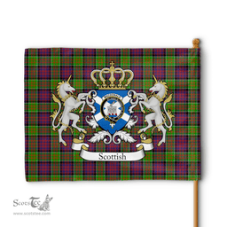 Scottish Macdonald Ranald Clan Badge Tartan Coat of Arm Garden Flag - Tartan Plaid Flags Scottish Plaid Tartan Plaid - ScotsTee - scotstee.com