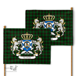 Scottish Beveridge Clan Badge Tartan Coat of Arm Garden Flag - Tartan Plaid Flags Scottish Plaid Tartan Plaid - ScotsTee - scotstee.com