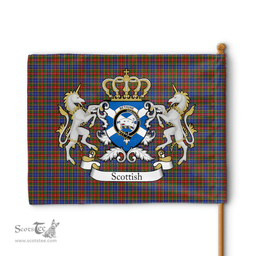 Scottish Bethune Clan Badge Tartan Coat of Arm Garden Flag - Tartan Plaid Flags Scottish Plaid Tartan Plaid - ScotsTee - scotstee.com