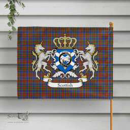 Scottish Bethune Clan Badge Tartan Coat of Arm Garden Flag - Tartan Plaid Flags Scottish Plaid Tartan Plaid - ScotsTee - scotstee.com
