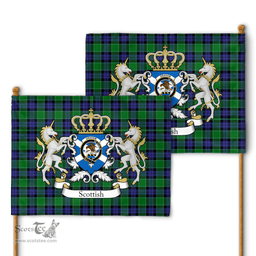 Scottish Graham Clan Badge Tartan Coat of Arm Garden Flag - Tartan Plaid Flags Scottish Plaid Tartan Plaid - ScotsTee - scotstee.com