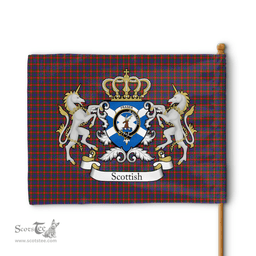 Scottish Fraser Of Lovat Clan Badge Tartan Coat of Arm Garden Flag - Tartan Plaid Flags Scottish Plaid Tartan Plaid - ScotsTee - scotstee.com