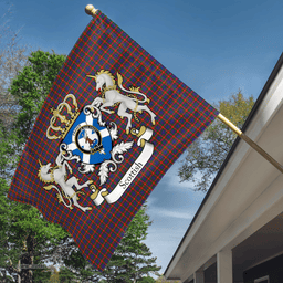 Scottish Fraser Of Lovat Clan Badge Tartan Coat of Arm Garden Flag - Tartan Plaid Flags Scottish Plaid Tartan Plaid - ScotsTee - scotstee.com