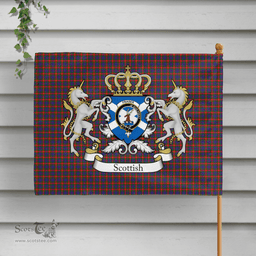 Scottish Fraser Of Lovat Clan Badge Tartan Coat of Arm Garden Flag - Tartan Plaid Flags Scottish Plaid Tartan Plaid - ScotsTee - scotstee.com