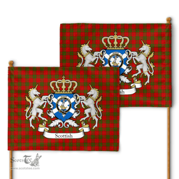 Scottish Dewar Clan Badge Tartan Coat of Arm Garden Flag - Tartan Plaid Flags Scottish Plaid Tartan Plaid - ScotsTee - scotstee.com