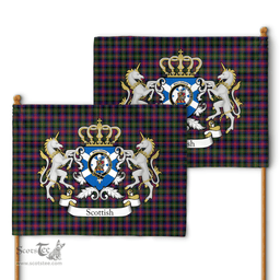 Scottish Maclennan Clan Badge Tartan Coat of Arm Garden Flag - Tartan Plaid Flags Scottish Plaid Tartan Plaid - ScotsTee - scotstee.com
