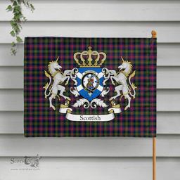 Scottish Maclennan Clan Badge Tartan Coat of Arm Garden Flag - Tartan Plaid Flags Scottish Plaid Tartan Plaid - ScotsTee - scotstee.com