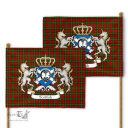 Scottish Auchinleck Or Affleck Clan Badge Tartan Coat of Arm Garden Flag - Tartan Plaid Flags Scottish Plaid Tartan Plaid - ScotsTee - scotstee.com