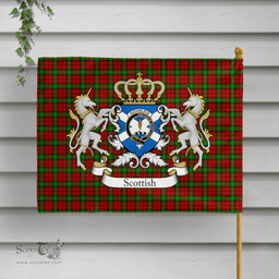 Scottish Auchinleck Or Affleck Clan Badge Tartan Coat of Arm Garden Flag - Tartan Plaid Flags Scottish Plaid Tartan Plaid - ScotsTee - scotstee.com