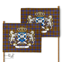 Scottish Balfour Clan Badge Tartan Coat of Arm Garden Flag - Tartan Plaid Flags Scottish Plaid Tartan Plaid - ScotsTee - scotstee.com
