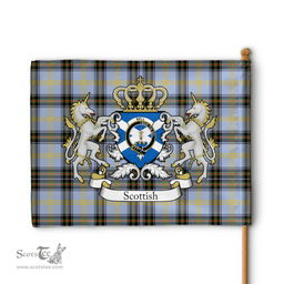 Scottish Bell Clan Badge Tartan Coat of Arm Garden Flag - Tartan Plaid Flags Scottish Plaid Tartan Plaid - ScotsTee - scotstee.com