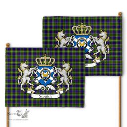 Scottish Arnott Clan Badge Tartan Coat of Arm Garden Flag - Tartan Plaid Flags Scottish Plaid Tartan Plaid - ScotsTee - scotstee.com