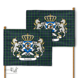 Scottish Bannatyne Clan Badge Tartan Coat of Arm Garden Flag - Tartan Plaid Flags Scottish Plaid Tartan Plaid - ScotsTee - scotstee.com