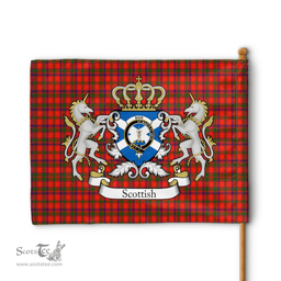 Scottish Bain Clan Badge Tartan Coat of Arm Garden Flag - Tartan Plaid Flags Scottish Plaid Tartan Plaid - ScotsTee - scotstee.com