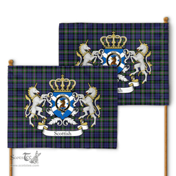 Scottish Baird Clan Badge Tartan Coat of Arm Garden Flag - Tartan Plaid Flags Scottish Plaid Tartan Plaid - ScotsTee - scotstee.com