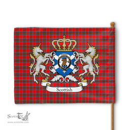 Scottish Binning Of Wallifoord Clan Badge Tartan Coat of Arm Garden Flag - Tartan Plaid Flags Scottish Plaid Tartan Plaid - ScotsTee - scotstee.com