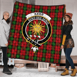 Scottish Kerr Clan Tartan Quilt Crest - Classic Scottish Plaid Tartan Plaid