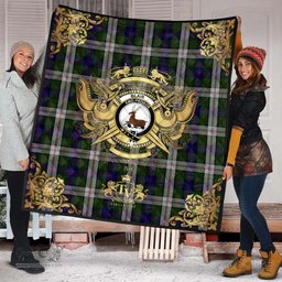 Scottish Blair Dress Clan Tartan Quilt - Military Logo Style Scottish Plaid Tartan Plaid