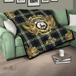 Scottish Blair Dress Clan Tartan Quilt - Military Logo Style Scottish Plaid Tartan Plaid