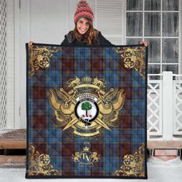 Scottish Anderson Paton Clan Tartan Quilt - Military Logo Style Scottish Plaid Tartan Plaid