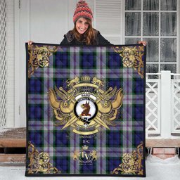 Scottish Baird Dress Clan Tartan Quilt - Military Logo Style Scottish Plaid Tartan Plaid