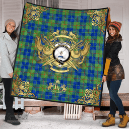 Scottish Barclay Hunting Ancient Clan Tartan Quilt - Military Logo Style Scottish Plaid Tartan Plaid